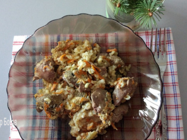 Тушеная печень с рисом. Готовлю ленивый ужин!