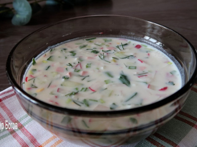 Самая вкусная окрошка на кефире