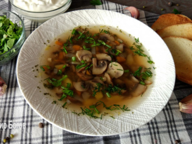 Грибной суп «Королевский». Постный суп с грибами.