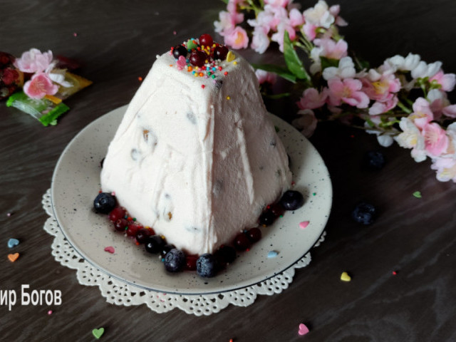 Творожная пасха без варки, яиц и масла. Вкусная диетическая пасха.